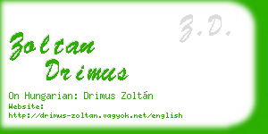 zoltan drimus business card