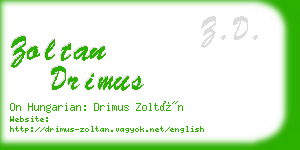 zoltan drimus business card